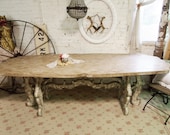 Painted Cottage Chic Shabby Farmhouse Table TBL07