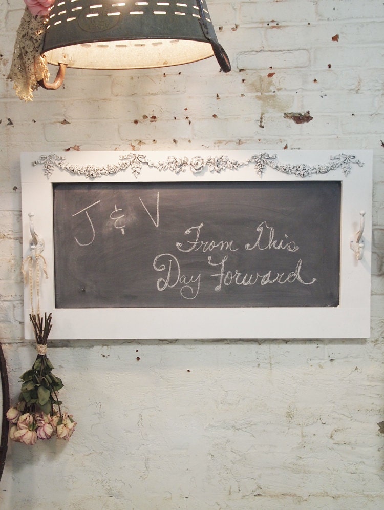 Painted Cottage Chic Shabby Large Chalkboard