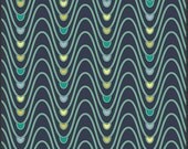 60's Waves in Midnight Fabric Carnaby Street by Pat Bravo