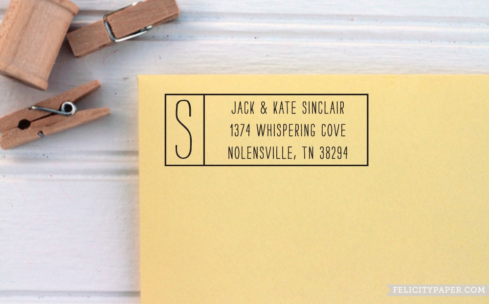 Return Address Stamp - Wood Handled Rubber Stamp