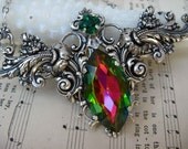 Flashy Large Crystal Necklace  - Vintage Inspired - No 39 - Swarovski Crystal Necklace