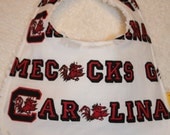 USC Gamecocks Bib- Carolina Gamecocks- White Gamecocks Bib- Baby Gamecock- Toddler Gamecock- Gamecock Gift- USC Baby