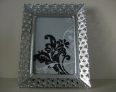 Vintage Metal Ornate Picture Frame in Silver