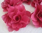 Azalea Pink Shimmer Paper Flowers  - Set of 5