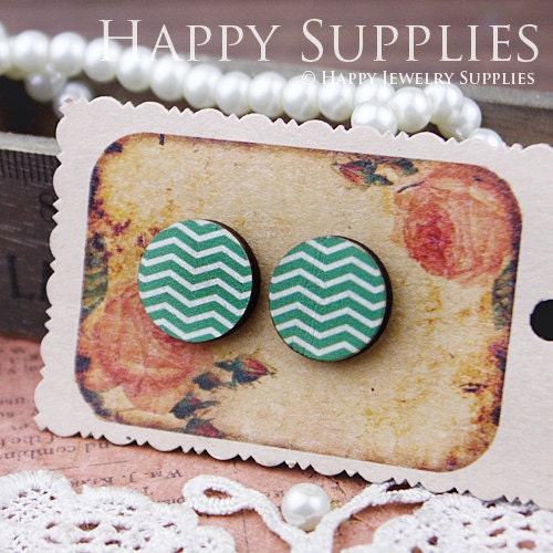 8Pcs 15mm (CC015) Round Handmade Photo Wood Cut Cabochon