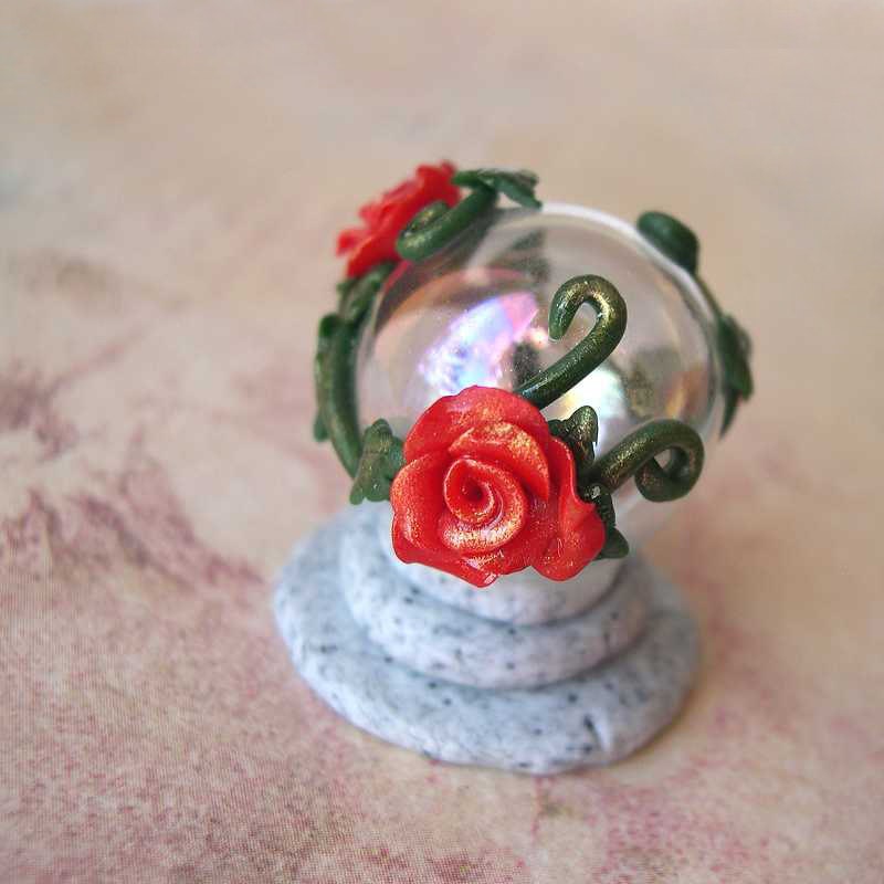 Dollhouse Romantic crystal ball in 1/12 scale