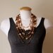 Reclaimed brown necklace, recycled, eco friendly