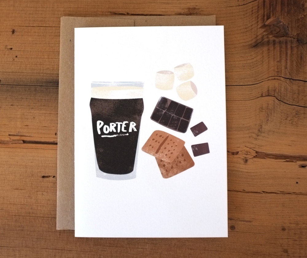 porter and smores A6 card
