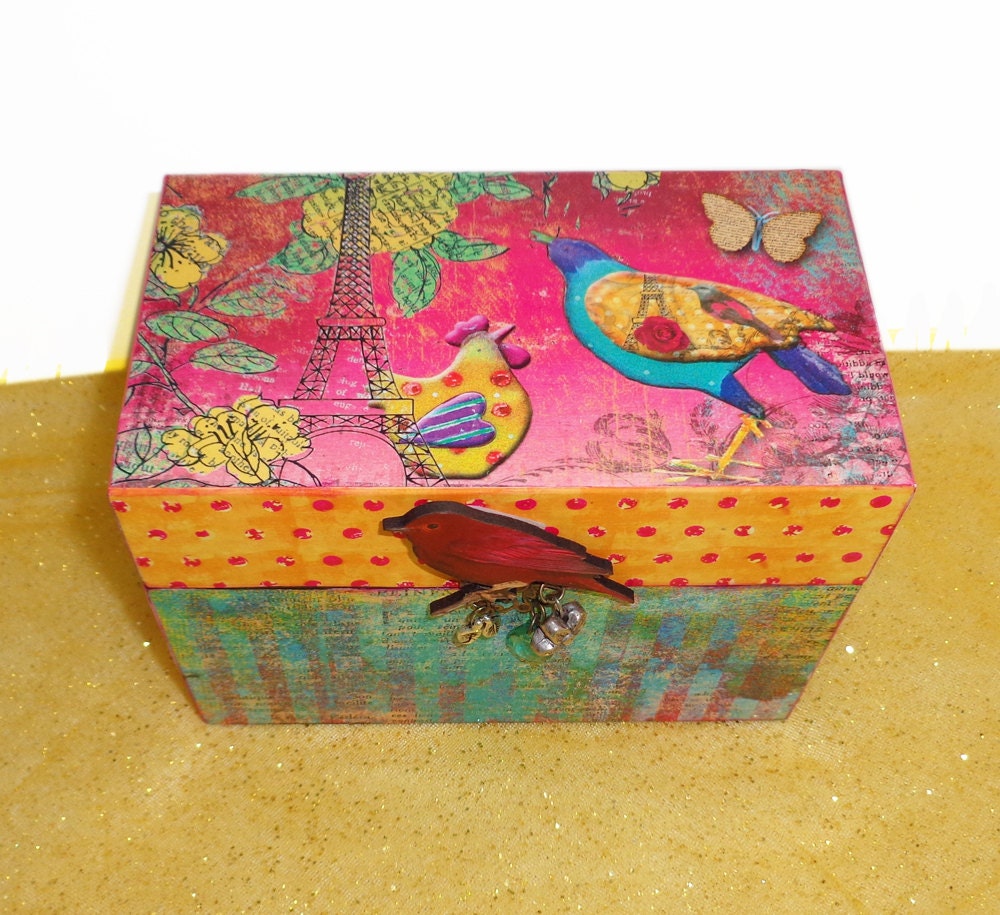 Recipe Box Birds of a Feather Personalized