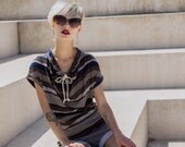 NEW Oversized boyfriend T-shirt brown colors, string tying
