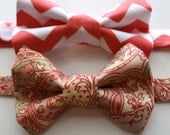 Little Guy Bow Tie - CORAL Collection - (Newborn - 10 years) - Baby Boy Toddler - Custom Order - Wedding - Photo Prop