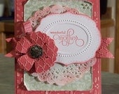 Handmade Card, Stampin Up well Scripted - Mothers Day - Birthday - Anniversary