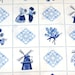 Delft Blue cotton fabric - Dutch print - Fat Eight