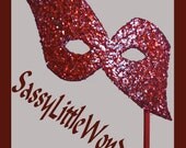 RED ANGEL GLITTER  Miniature  Masks