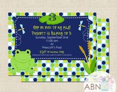 Preppy Frog Birthday Invitation - PRINTABLE - By A Blissful Nest Il_170x135