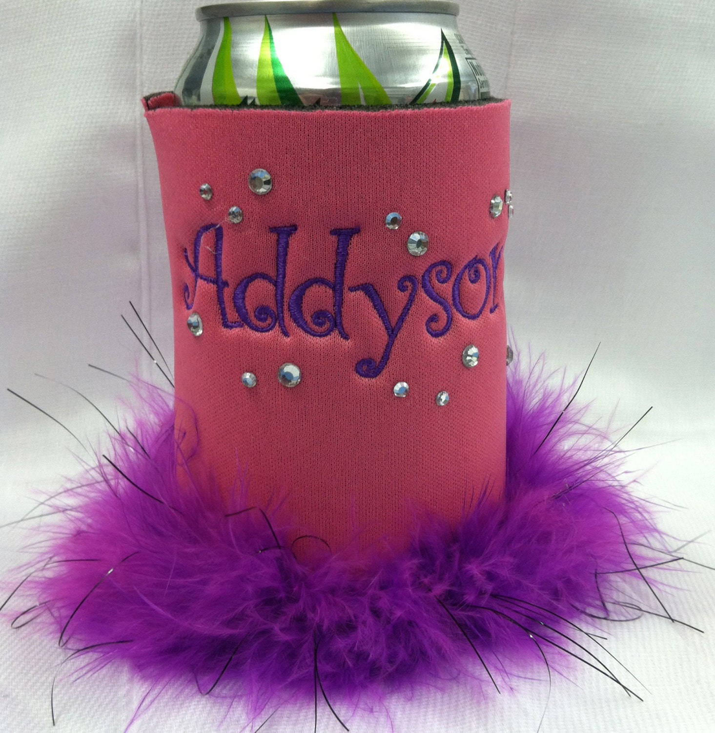 Glitzy Girly Blinged Koozie Custom Choice