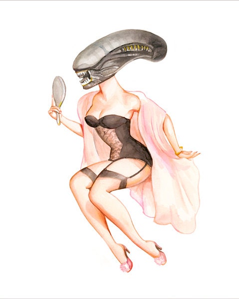 Alien Pinup 8 x 10 prints