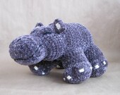 Crocheted Hippo Stuffed Animal (Prototype Blowout Sale)