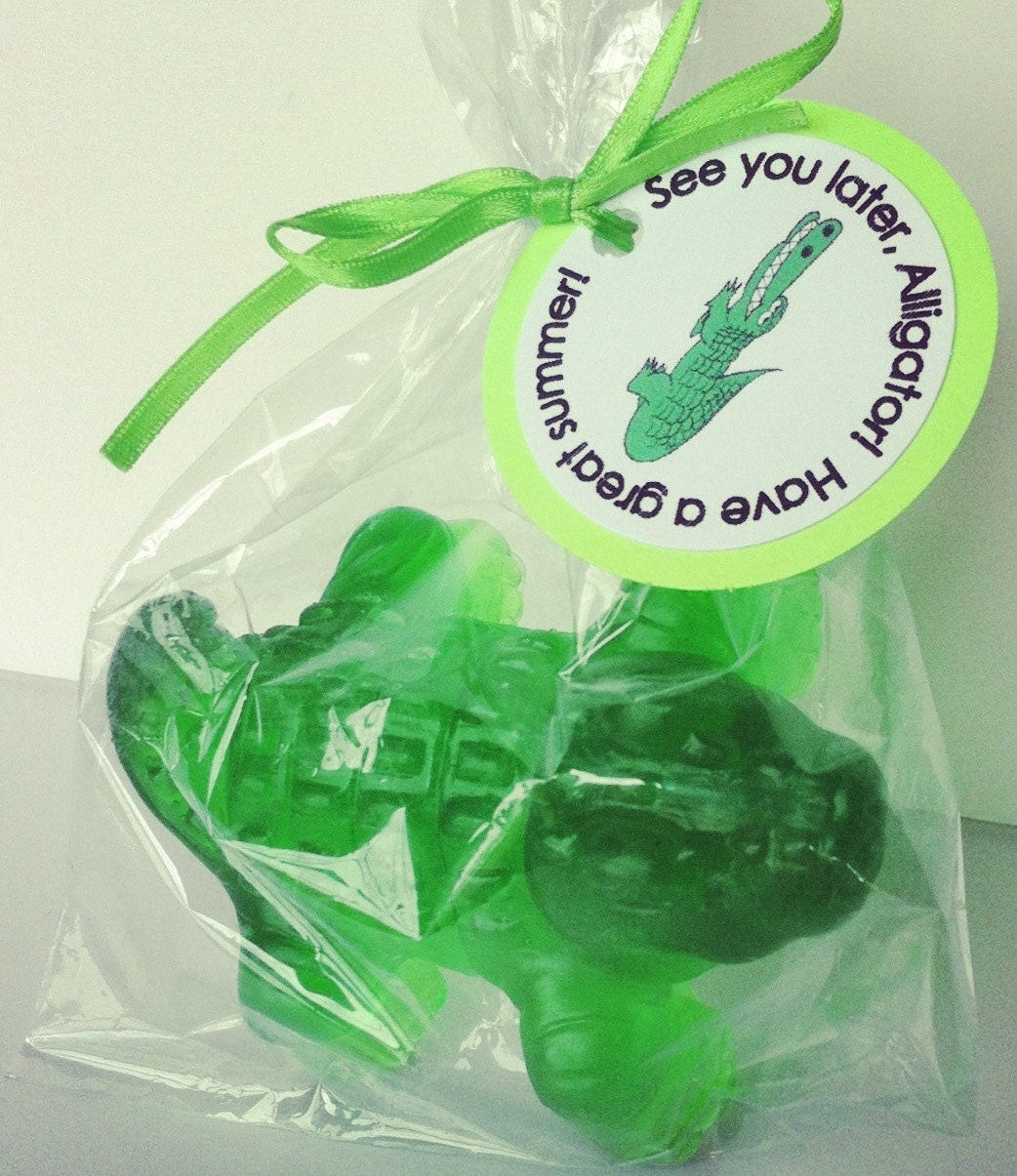 End of School Year favor Alligator soap (25) party shower favor custom teacher gift green birthday