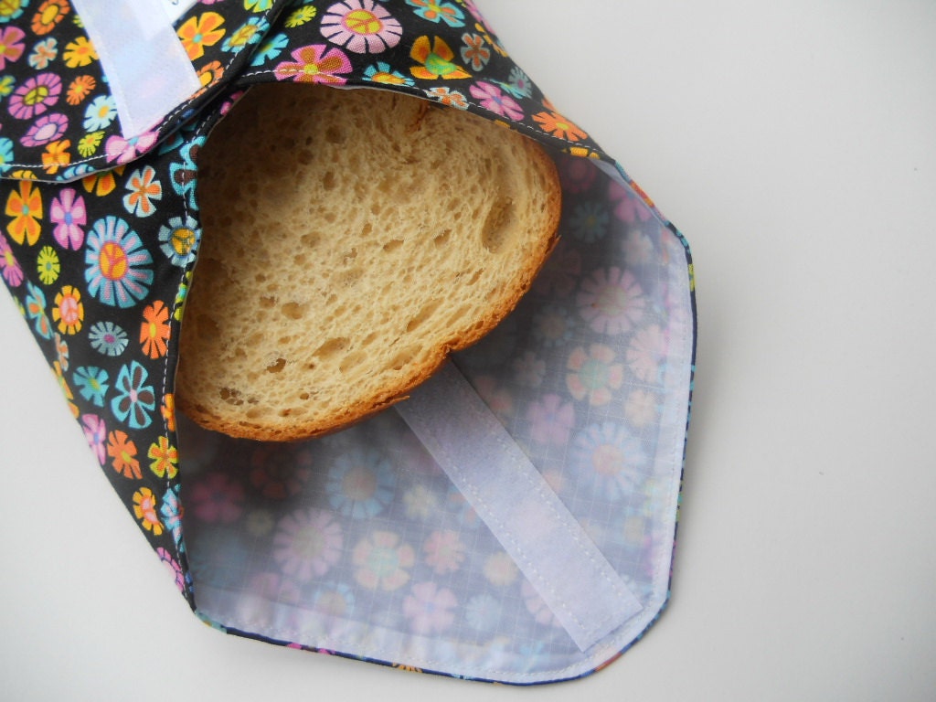Reusable Sandwich Wrap Flower Power/Spring Flowers Sandwich Wrap
