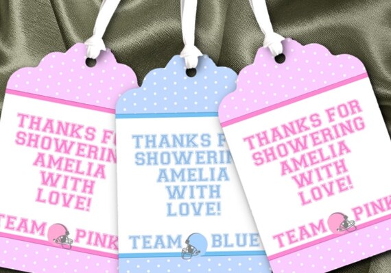 Favor Tags, Gift Tag, Baby Gender Reveal Party, Team Pink, Team Blue Il_570xn