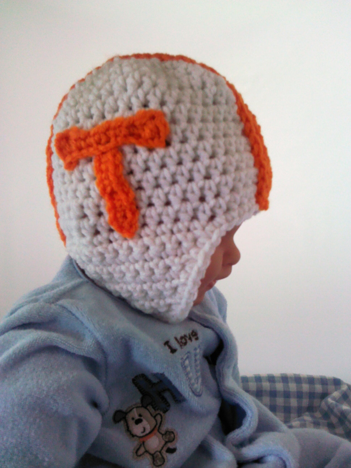 University of Tennessee Volunteers Photo Prop newborn crocheted helmet   FREE SHIPPING