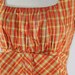 1950's Vintage Dress - Designer JONATHAN LOGAN Orange and Yellow Plaid Full Skirt Huge Bow Party Frock
