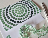 Emerald Green Ombre Card with Hexagon Circles