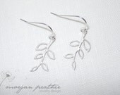 Tiny Branch Earrings on Sterling Silver Ear Hooks - Dangle Earrings - Make Perfect Gift - morganprather
