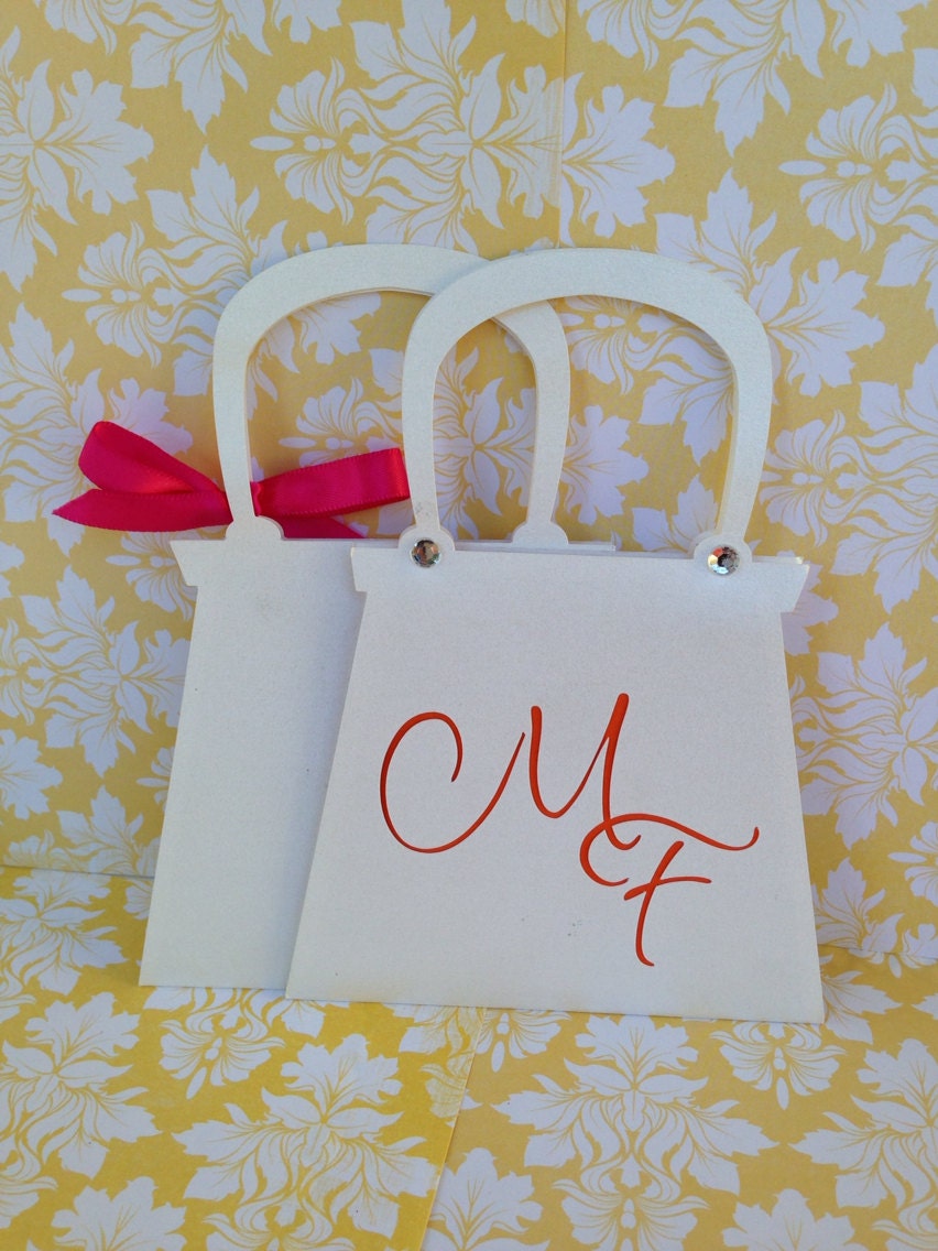 25 Purse Invitations for 15th Birthday / Sweet 16th / Quinceanera / Bachlorette /  21st Birthday / 30th Birthday