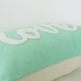 Light Teal Love Pillow