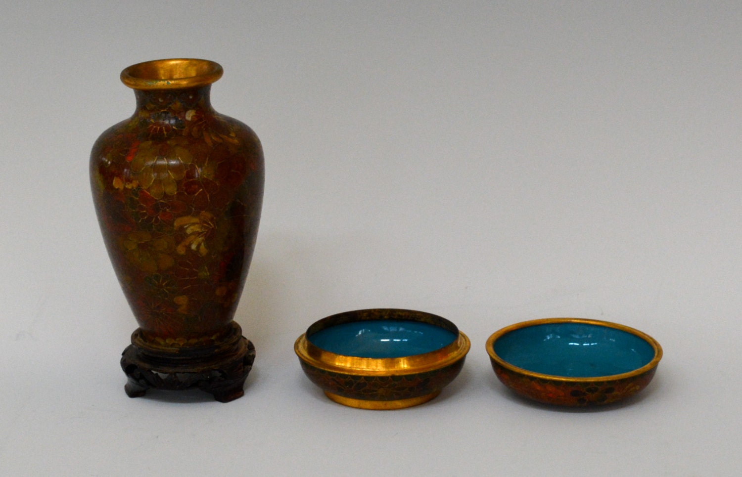 Cloisone  Vase and Covered Jar, People's Republic of China 1983