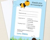 Insect party - Set of 15 custom thank you cards - Printable file also available Il_170x135