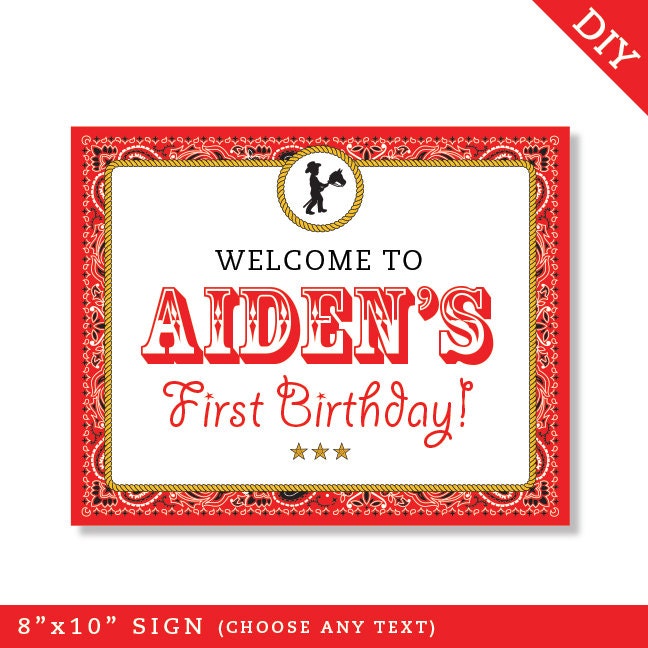 Country Western party - Personalized DIY printable sign Il_570xn