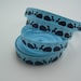 NEW RIBBON 5 Yards 3/8 Inch Blue Mist with Navy Whales Grosgrain Ribbon