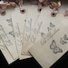 french market les papillons butterflies tags set of 6