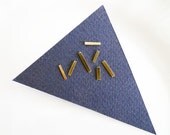 DADA. Shiny Sticks. 14K Gold Stud Earrings. Unisex Man or Woman. Asymmetric Pair. Handmade Gold Earrings. Fine Jewelry.