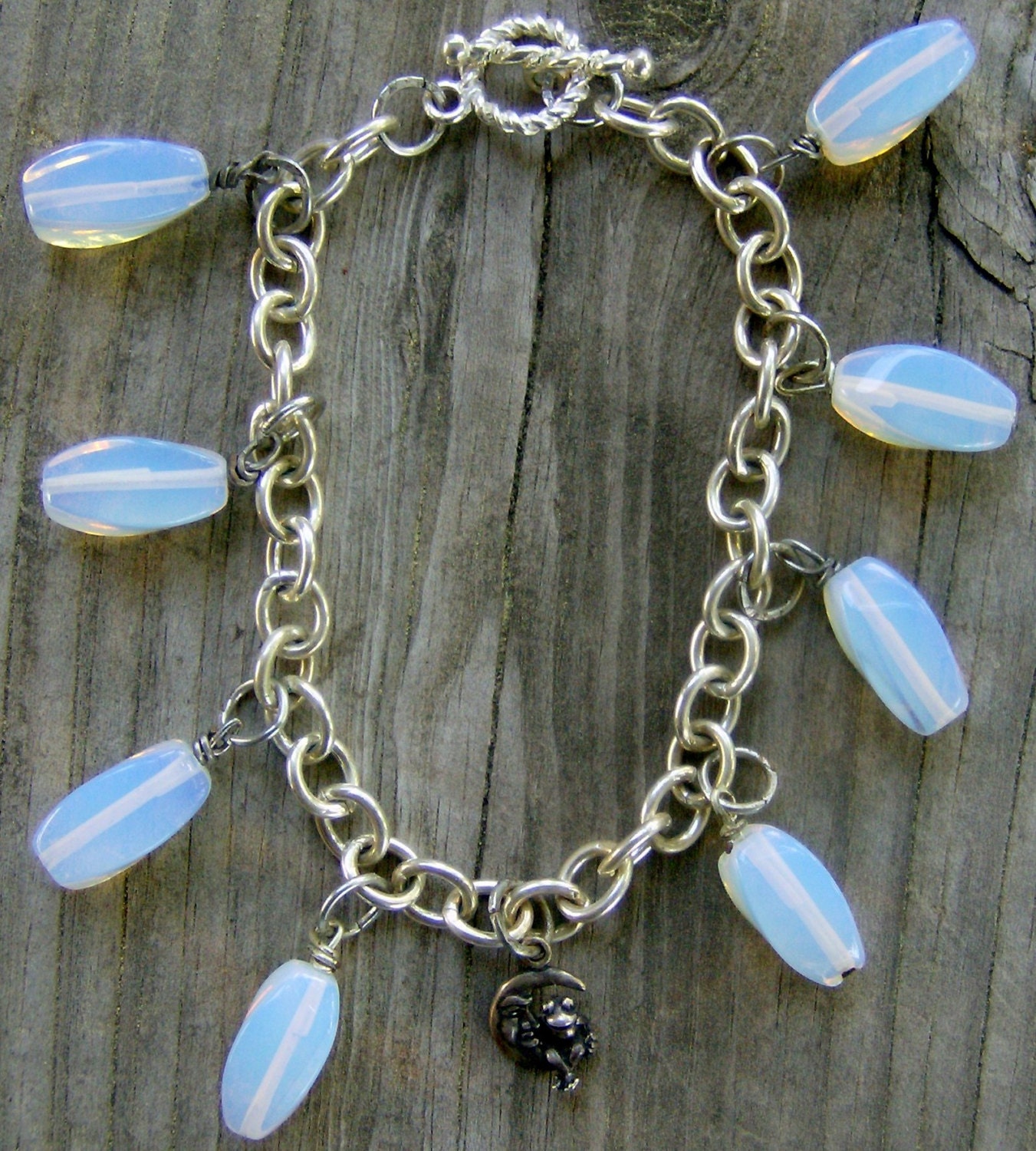 The Frog and the Moon Charm Bracelet