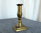 Candlestick Candleholder Georgian Brass Late 18th Early 19th Century