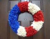 18" Patriotic Burlap Wreath