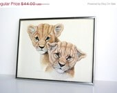 SALE Tiny Tigers Framed Print