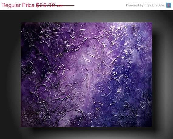 ART PAINTING SALE Art original Abstract painting  Jmjartstudio Original Painting 16 X 20 Inches-------Purple --------Textured