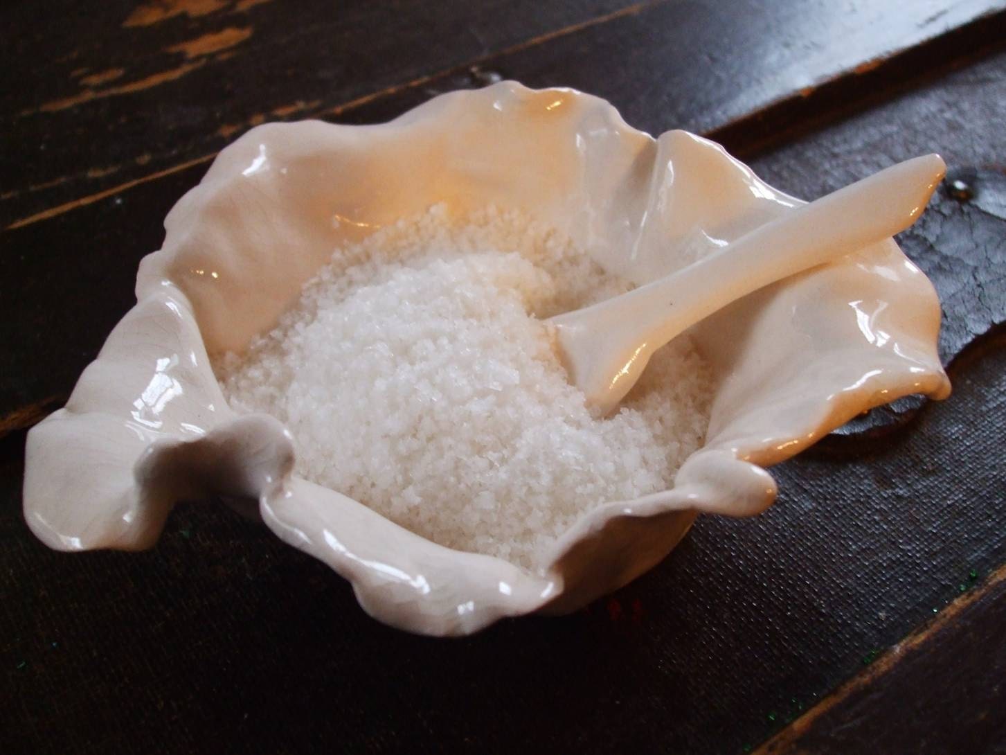 Salt cellar, hostess gift, gift, foodie, chef, porcelain, gift, hand made home, fleur de sel, house warming
