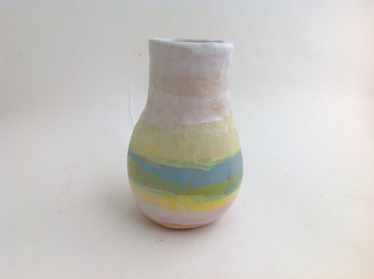 Cool summer day - hand pinched ceramic vase