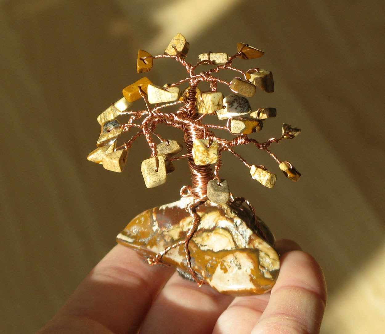 Miniature Jasper Reiki Charged Gemstone Tree, "Get Grounded"