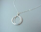 Handmade, Argentium Silver Pendant Necklace, Signature Design - Sterling Chain