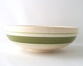 vintage haeger pottery bowl speckled green stripes housewares decorative home decor kitchen dish usa