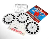 1961 ABC Circus Viewmaster Retro Alphabet Claymation View-Master Stereo Picture Reels Set of 3 Vintage Nostalgic Educational Children's Toy