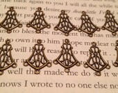 Antiqued Brass Connector Charms Jewelry Destash