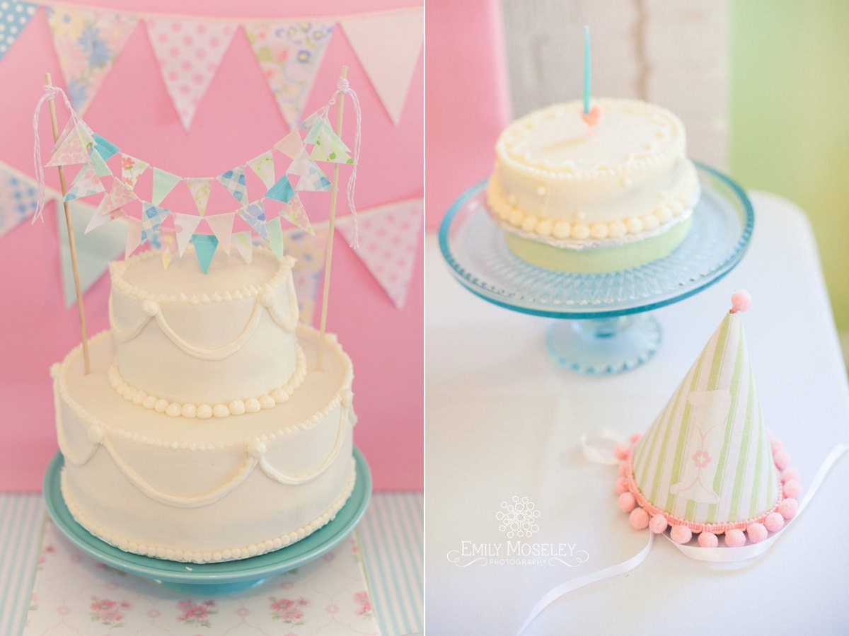 Chalky Pastel Vintage 3 Tier Cake Bunting Decoration Il_170x135
